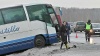 Twenty-two people were injured the  collision of a bus with a wagon in the Leningrad  region 