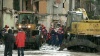  Yaroslavl after a gas explosion collapsed the entrance section of a residential five-storey 