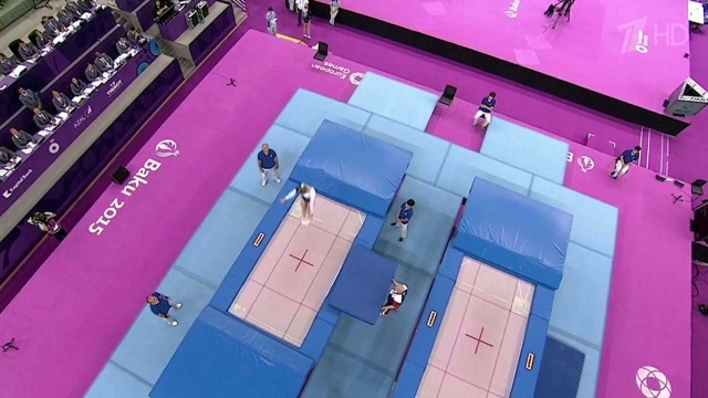 Россиянки Павлова и Корнетская завоевали золотые медали Европейских игр по прыжкам на батуте
