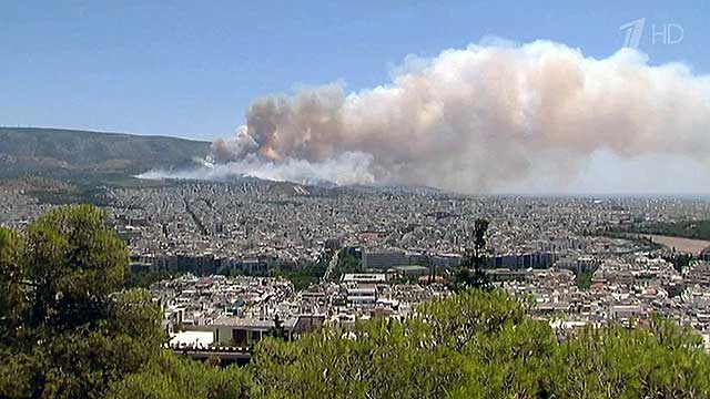 СМИ: наиболее крупные очаги лесных пожаров в Греции пошли на убыль
